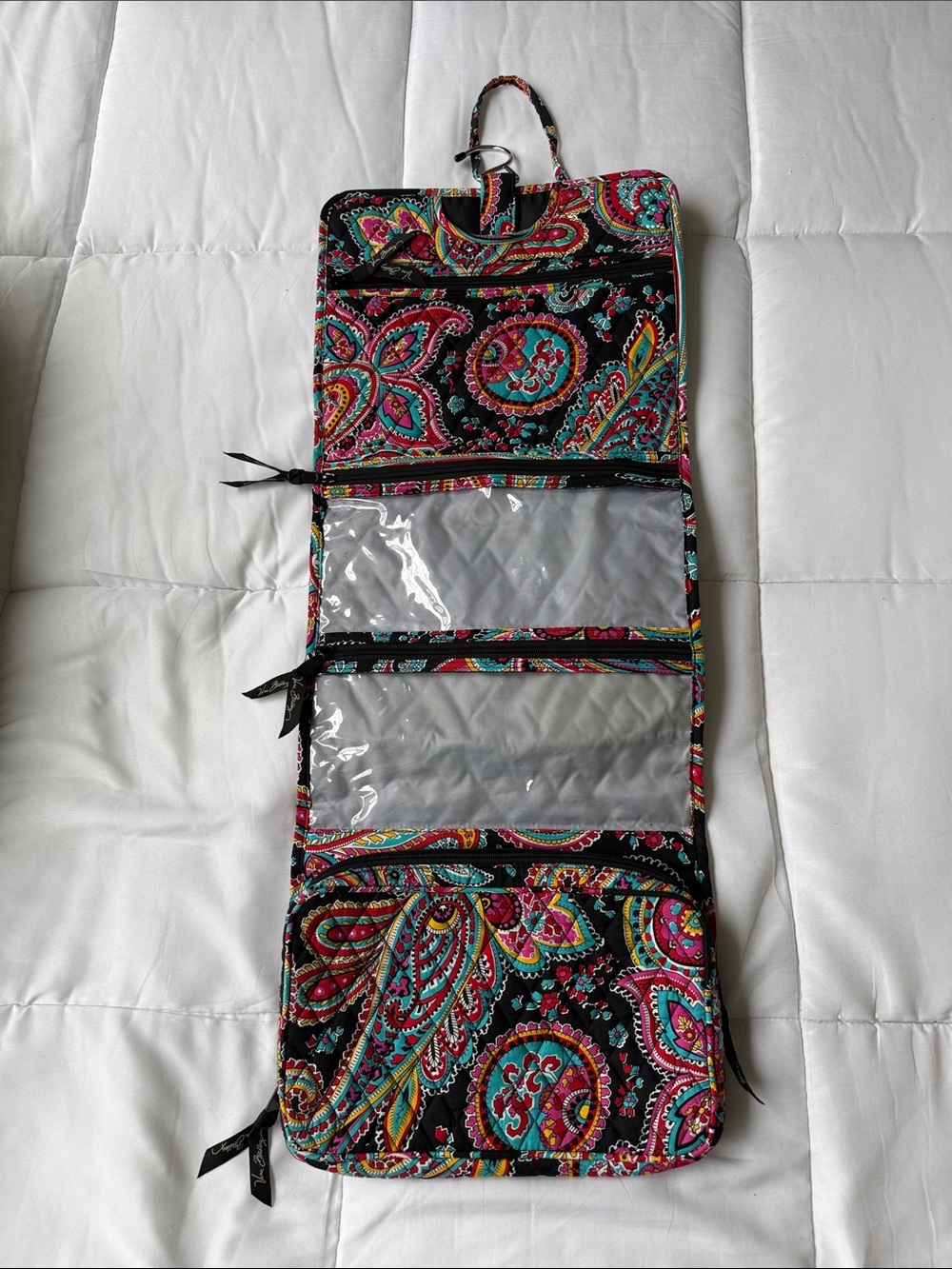 Vera Bradley Black Paisley Hanging Organizer Bag